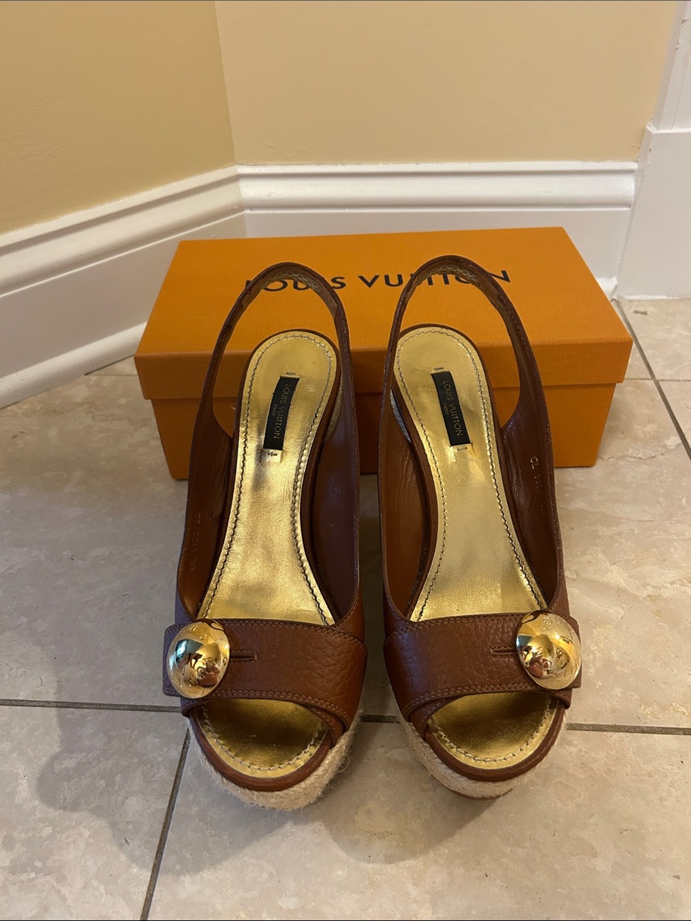Louis Vuitton Sling back espadrille